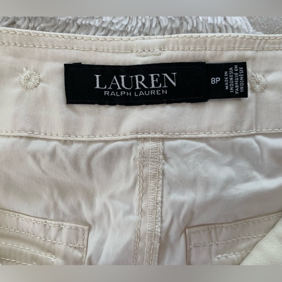 NWT Ralph Lauren Shorts: Cream Color, Front & Back Pockets, Waist Ties, 8P - Picture 7 of 14